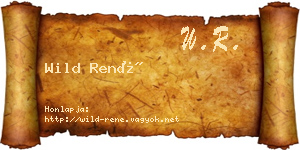 Wild René névjegykártya